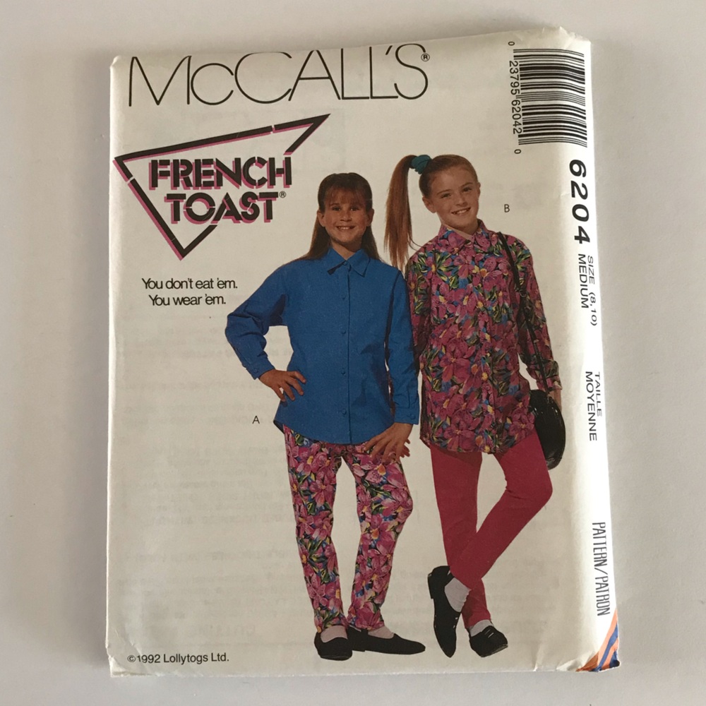 🧵3for12🧵 VTG McCall’s Pattern 6204 Child’s Shirt Pants